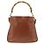 Borsa a mano in pelle GUCCI Bamboo 2way Marrone Oro 001 2113 1638 Auth BSZ494 D'oro - vista 2