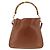 Borsa a mano in pelle GUCCI Bamboo 2way Marrone Oro 001 2113 1638 Auth BSZ494 D'oro - vista 3