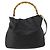 Borsa a spalla in pelle Gucci Bamboo 2way nera e oro Auth kk638 Nero D'oro - vista 2