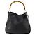 Borsa a spalla in pelle Gucci Bamboo 2way nera e oro Auth kk638 Nero D'oro - vista 3