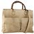 Borsa a mano in suede Gucci Bamboo 2 in 1 Beige Oro Auth LNZ043 D'oro