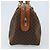 Céline Borsa a mano in tela Macadam CELINE in pelle PVC marrone oro Auth YKZ166A D'oro - vista 3