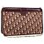 Borsa a spalla in tela Trotter Christian Dior rossa e oro Auth LNZ657 Rosso D'oro