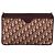 Borsa a spalla in tela Trotter Christian Dior rossa e oro Auth LNZ657 Rosso D'oro - vista 3