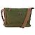 PRADA Schultertasche Nylon Leder Khaki Braun Silber Authentisch 173537