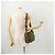 PRADA Schultertasche Nylon Leder Khaki Braun Silber Authentisch 173537 - Ansicht 24