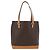 Céline Borsa a mano in tela Macadam CELINE in pelle PVC marrone oro Auth ka3354 D'oro - vista 2