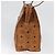 Borsa Tote Vicetos Logogram MCM in pelle PVC marrone e oro Auth gh1947 D'oro - vista 4