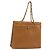 Bolso Tote CHANEL de piel caviar, dorado, marrón, CC Auth gh1738 Castaño