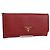 Saffiano PRADA Cartera Larga de cuero Safiano Roja Dorada Auth fm5264 Dorado