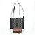 Céline Borsa a Spalla in Tela Macadam CELINE Nero Oro Auth YKZ208V D'oro - vista 12