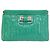 Chloé Chloe Clutch Bag aus lackiertem Leder in Grün Silber Auth hk3613A - Ansicht 2
