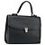 Borsa a mano Burberrys in pelle nera argento Auth ep13978 Nero