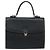Borsa a mano Burberrys in pelle nera argento Auth ep13978 Nero - vista 13
