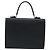 Borsa a mano Burberrys in pelle nera argento Auth ep13978 Nero - vista 2
