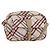 Borsa Burberry Nova Check Blue Label in tela e pelle bianca argento autentica hk3641A Bianco