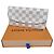 Louis Vuitton Damier Azur Geldbörse Emilie Weiß Blau