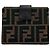 FENDI Zucca FF Pattern Bi-Fold Wallet Brown Black