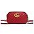 Borsa a spalla in pelle rossa GG Marmont di Gucci Rosso