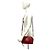 Borsa a spalla in pelle rossa GG Marmont di Gucci Rosso - vista 2