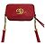 Borsa a spalla in pelle rossa GG Marmont di Gucci Rosso - vista 4