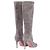 Stivali in suede al ginocchio Christian Louboutin Marrone - vista 3