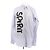 Camicia a righe blu Comme Des Garcons con scritte nere L