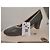 Autre Marque Grau strukturierte Blockabsatz-Pumps von Sergio Leone Metallisch - Ansicht 7