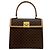 Céline Vintage Macadam Muster Logo Handtasche von CELINE Braun