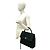Chanel Coco Mark Baumwoll-Denim-Leder-Handtasche Schwarz - Ansicht 2