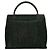 Chanel Coco Mark Baumwoll-Denim-Leder-Handtasche Schwarz - Ansicht 3