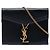 Portafoglio a catena Monogram Cassandra Grain De Poudre Nero Saint Laurent
