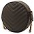 Borsa a tracolla rotonda in vinile Chevron Grain De Poudre grigia Saint Laurent Marrone Grigio antracite - vista 2