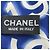 Chanel Banda de Seda con Estampado de Charms CC Azul - vista 4