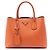 Borsa Prada Orange Medium Saffiano Cuir a doppio manico Arancione
