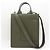Borsa a Spalla Boxy Military in Pelle di Vitello Morbida 2 Vie Valextra Cachi - vista 2