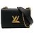Borsa a Spalla Louis Vuitton Epi Twist MM Noir Nero