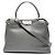 Fendi Peekaboo graue Lederhandtasche Braun