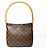 Borsa a Spalla Louis Vuitton Monogram Looping MM Marrone - vista 2