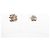 NEW CHANEL CUBE LOGO CC 3D GOLD METAL STUD EARRINGS Golden - view 3