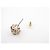 NEW CHANEL CUBE LOGO CC 3D GOLD METAL STUD EARRINGS Golden - view 5