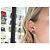 NEW CHANEL CUBE LOGO CC 3D GOLD METAL STUD EARRINGS Golden - view 9
