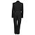 Mono Tuxedo con Solapa en Algodón Negro de Bottega Veneta - vista 3