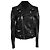 Giacca Biker Saint Laurent in Pelle Nera Nero