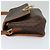 Céline Celine Vintage Macadam Circle Logo Canvas and Leather Marrone - vista 3