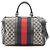 Gucci GG Canvas 2-Wege-Handtasche Rot Beige Marineblau