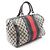 Gucci GG Canvas 2-Wege-Handtasche Rot Beige Marineblau - Ansicht 2