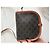 Borsa Céline Folco in tela Triomphe Marrone - vista 7