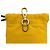 Borsa a spalla in pelle gialla Fendi Giallo - vista 6