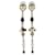 Orecchini Swing di Chanel Nero Bianco Multicolore D'oro  - vista 2
